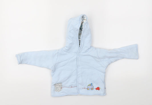 M&S Boys Blue   Cardigan Jumper Size 3-6 Months