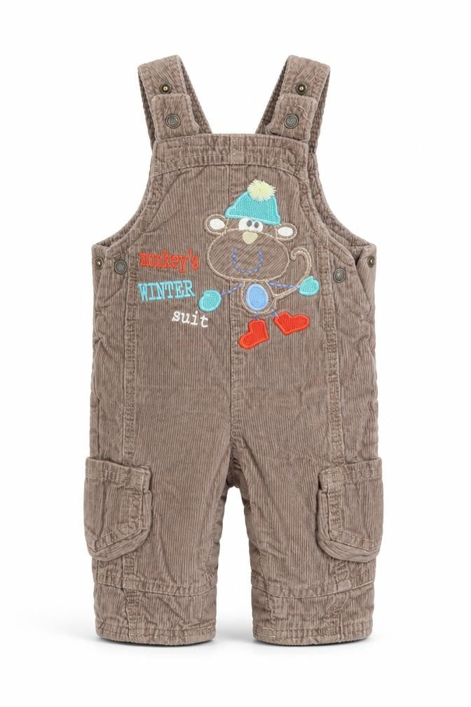 M&S Boys Brown   Dungaree One-Piece Size 3-6 Months