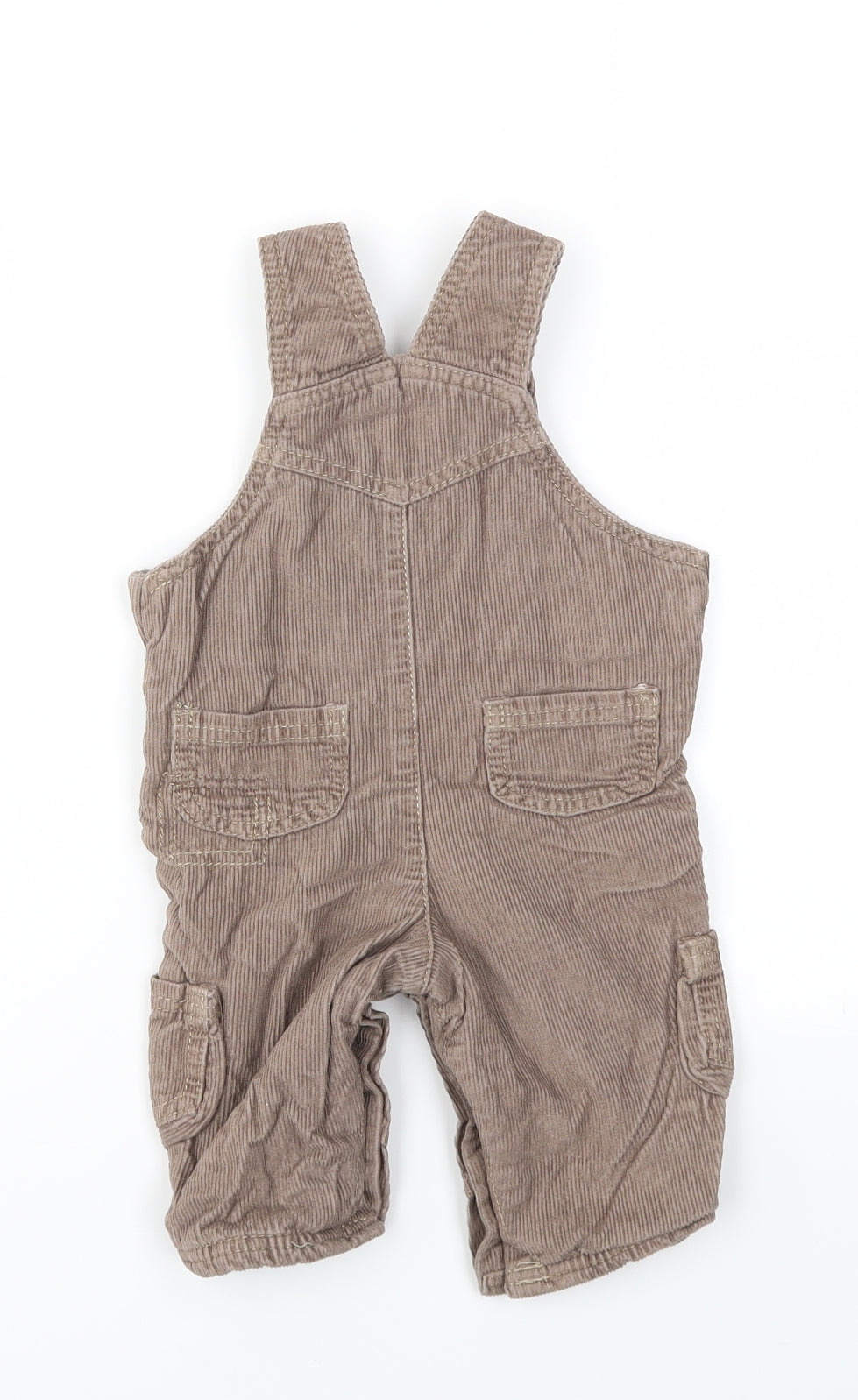 M&S Boys Brown   Dungaree One-Piece Size 3-6 Months