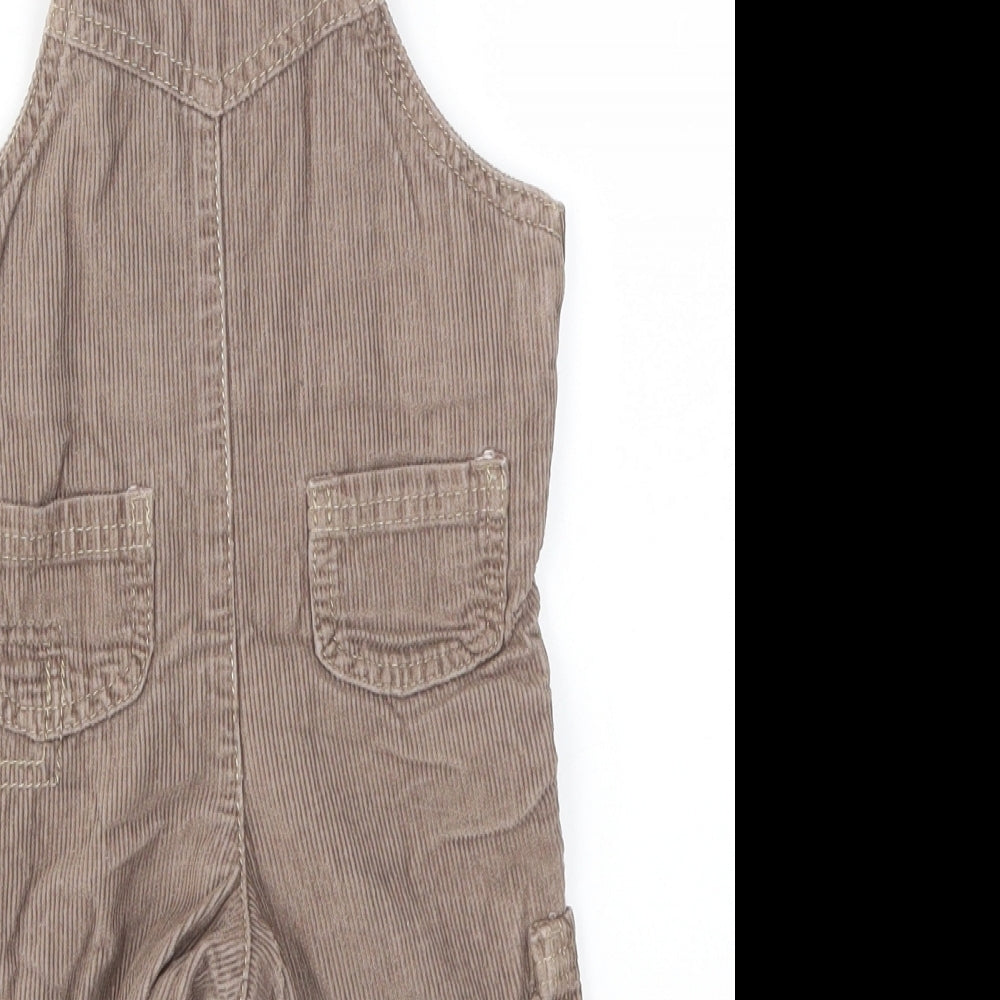 M&S Boys Brown   Dungaree One-Piece Size 3-6 Months