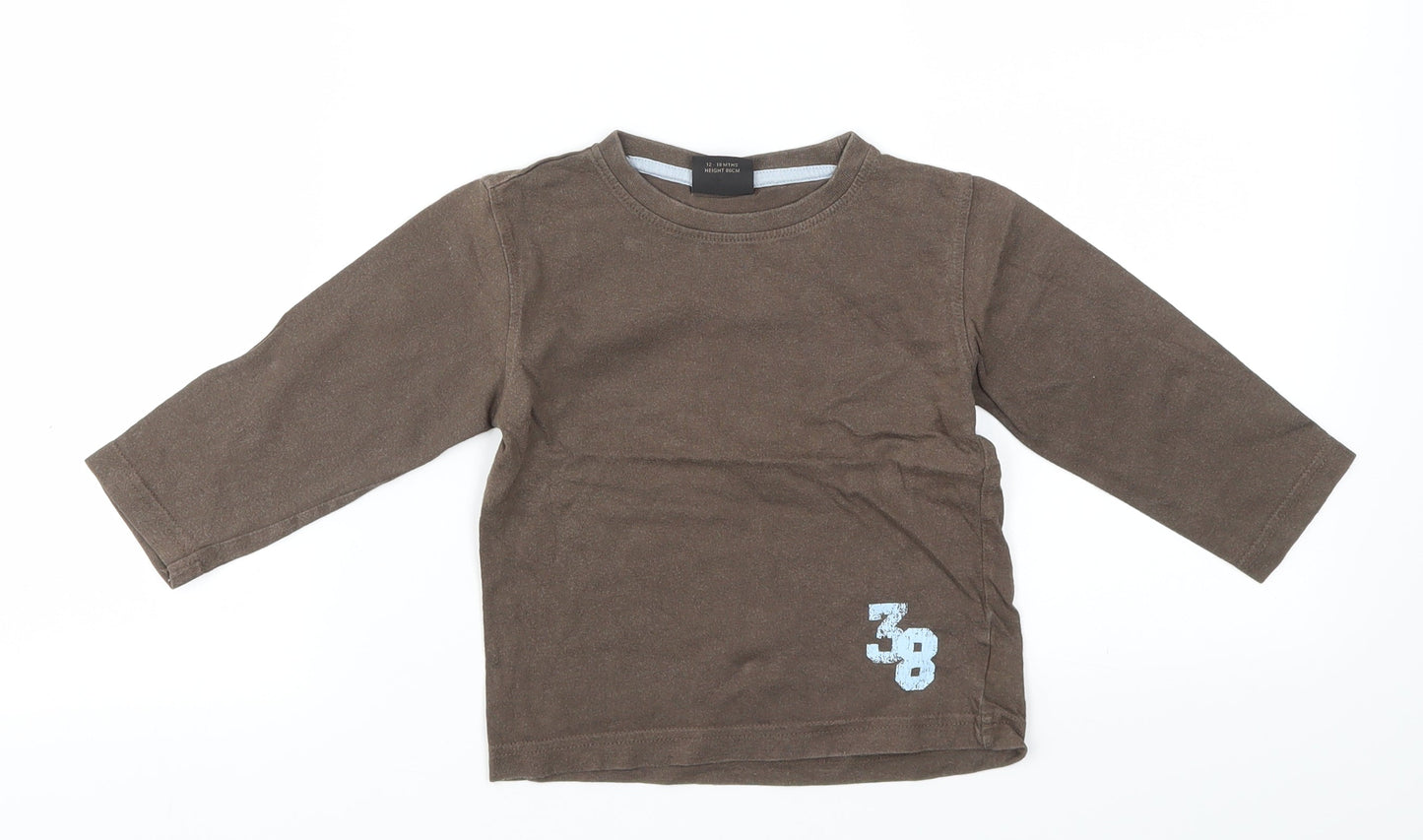 NEXT Boys Brown   Basic T-Shirt Size 12-18 Months