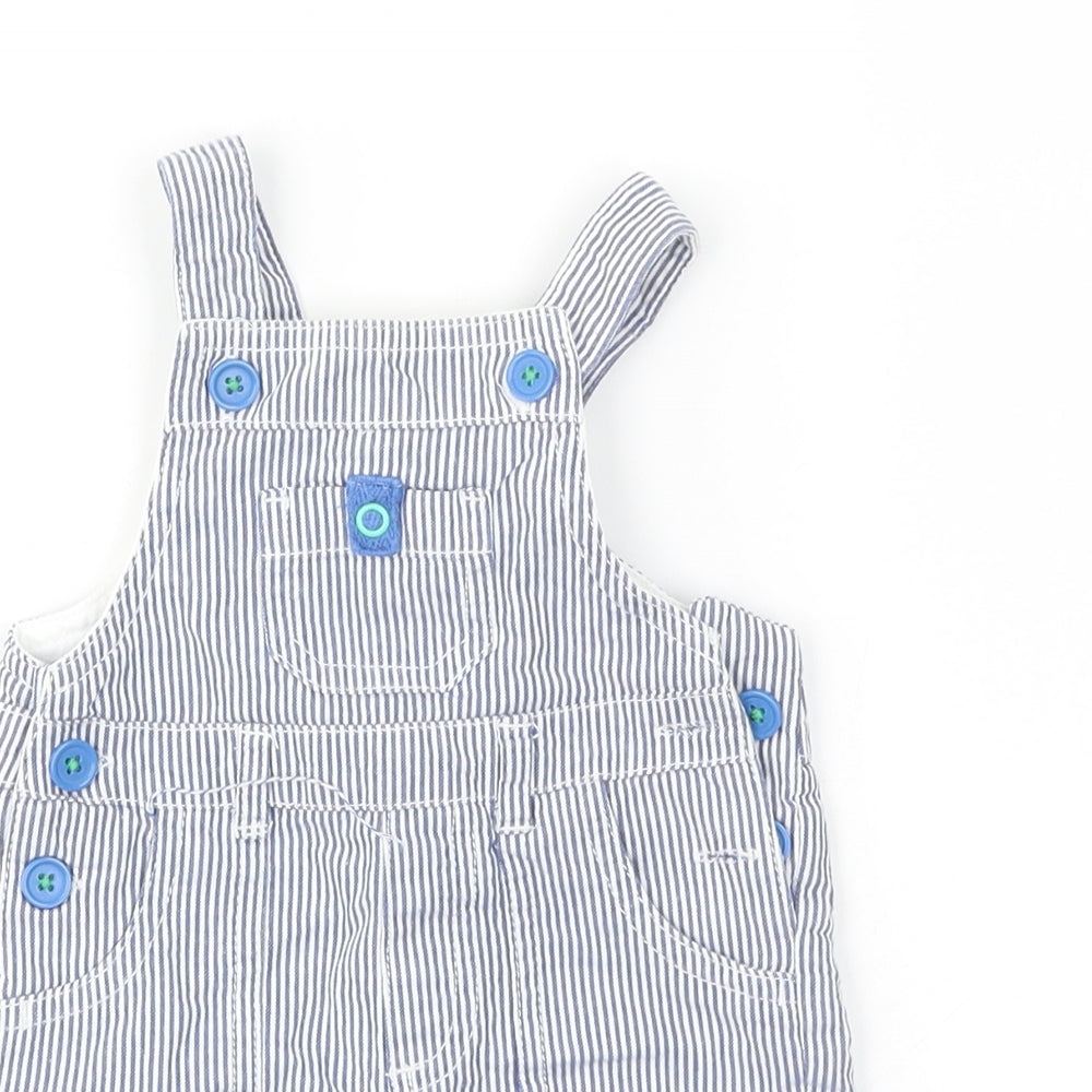 JHON LEWIS Boys Blue Striped  Babygrow One-Piece Size 3-6 Months