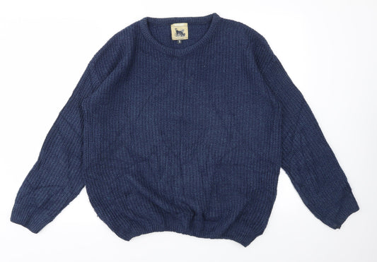 Refectory Mens Blue   Pullover Sweatshirt Size S