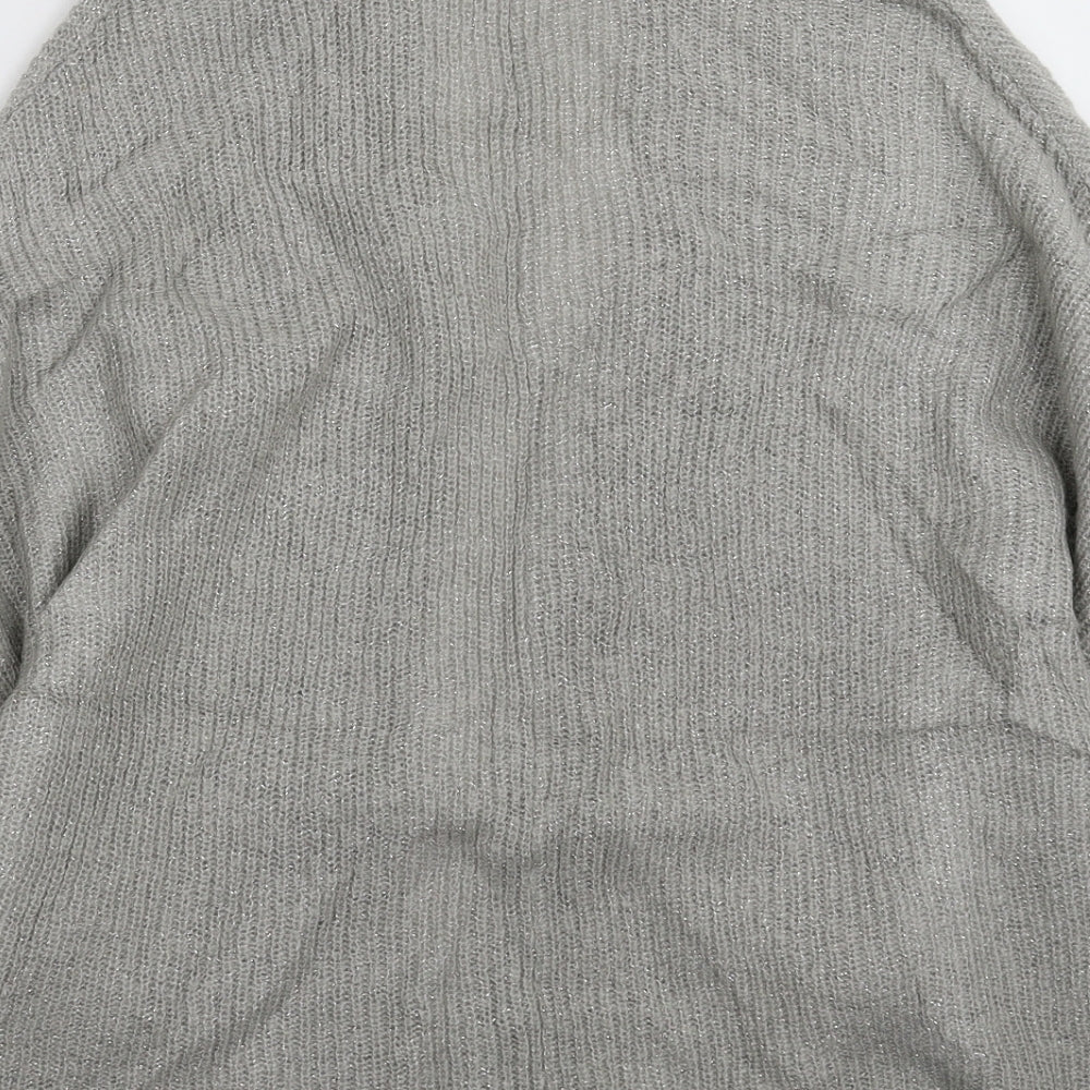 New Look Womens Grey  Knit Cardigan Jumper Size S