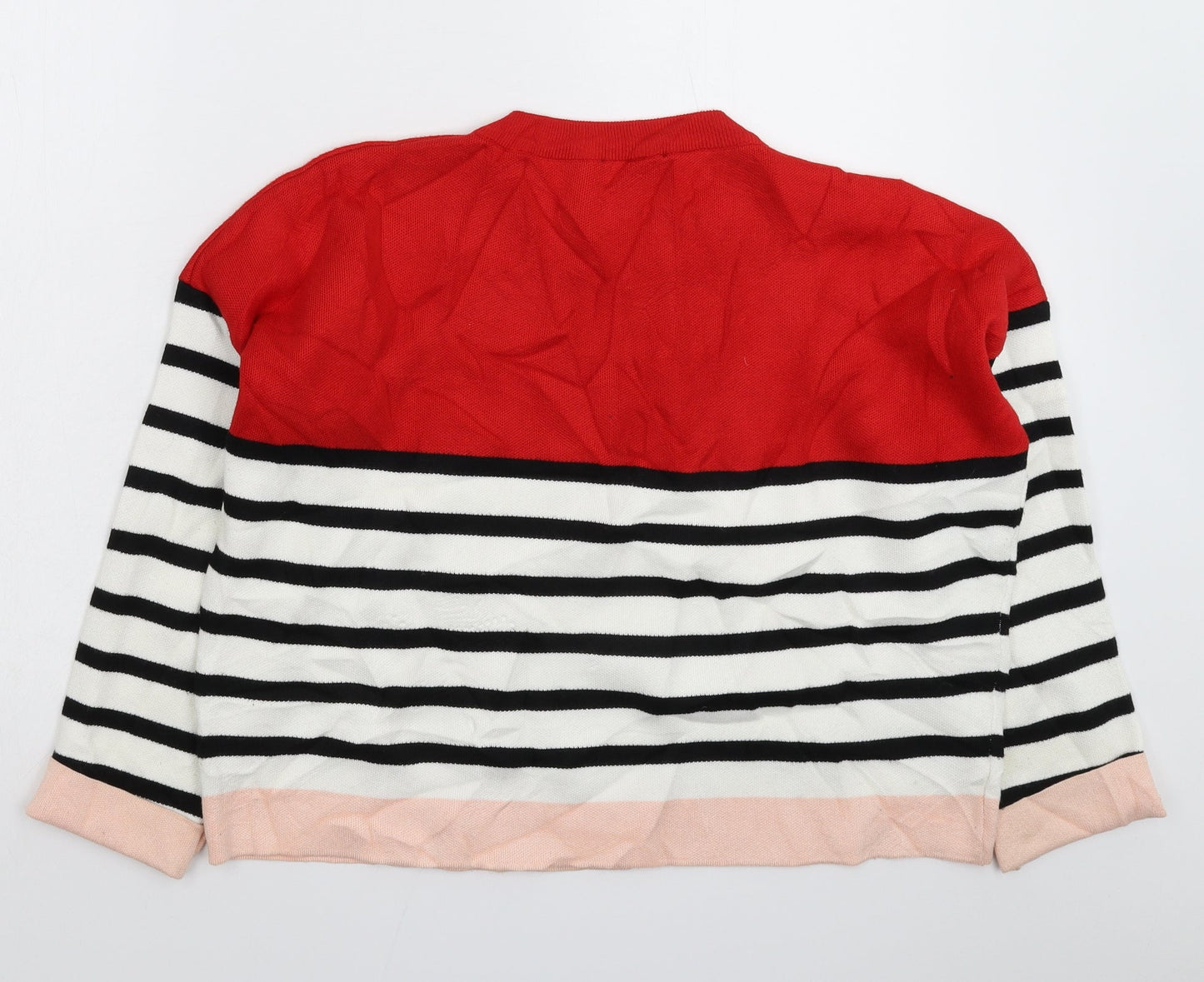 New Look Womens Multicoloured Striped Knit Pullover Jumper Size L