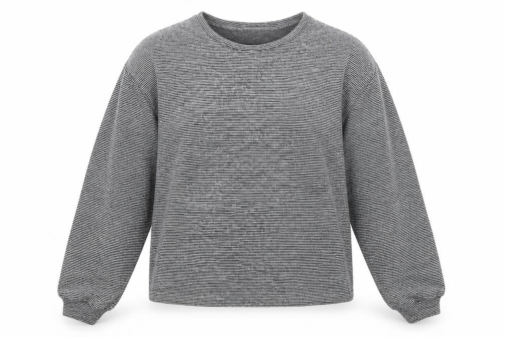 New Look Womens Grey Striped Knit Pullover Jumper Size S