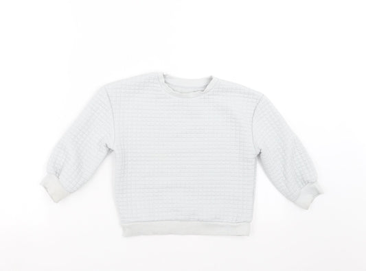 Matalan Boys Grey Check  Pullover Sweatshirt Size 3-4 Years