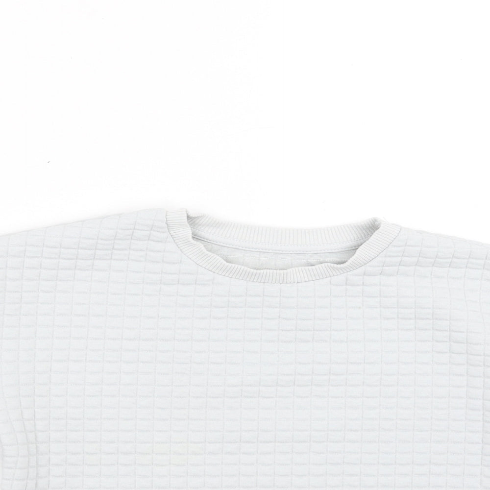 Matalan Boys Grey Check  Pullover Sweatshirt Size 3-4 Years