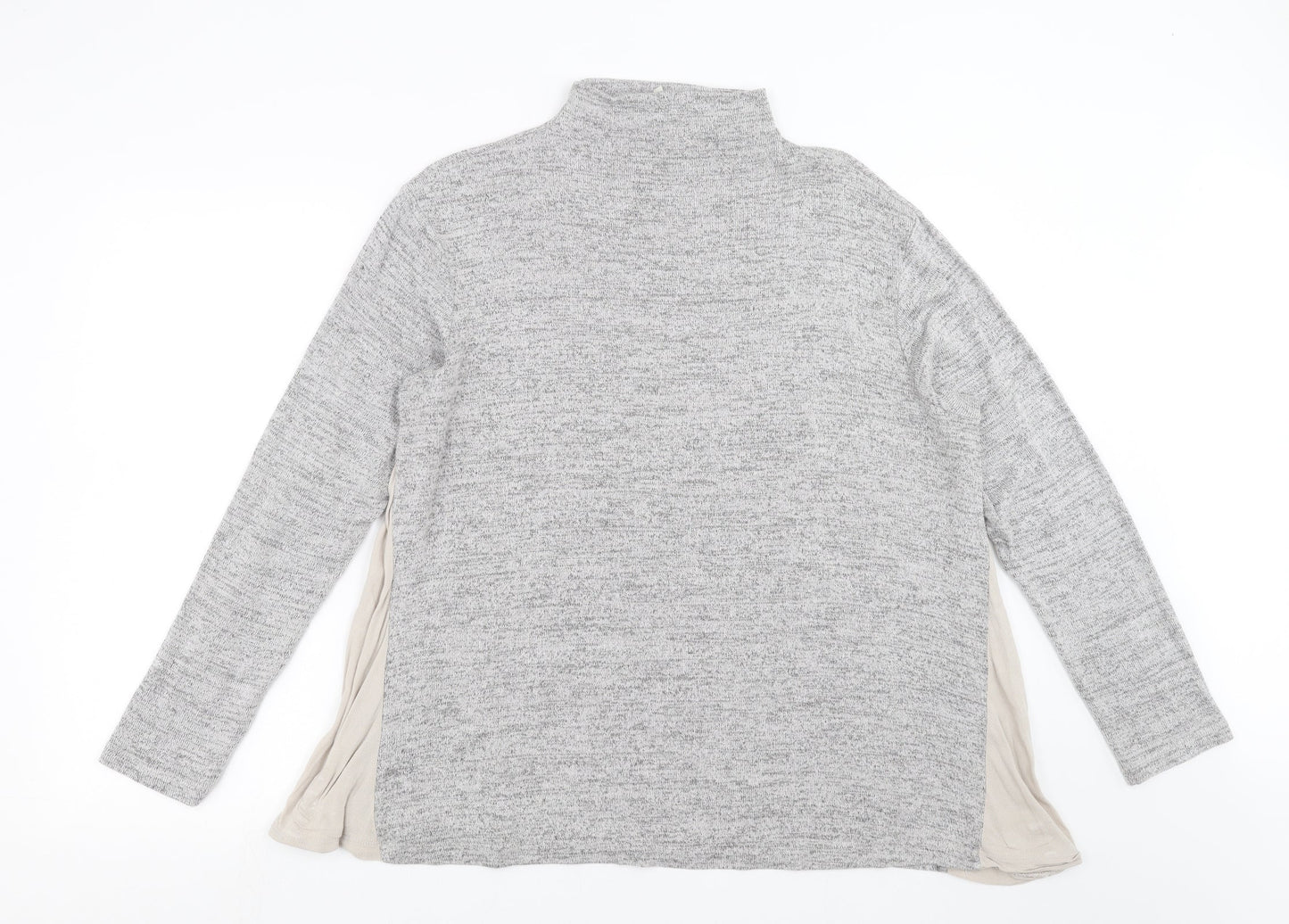 NEXT Womens Grey  Knit Pullover Jumper Size 18  - side panel detail
