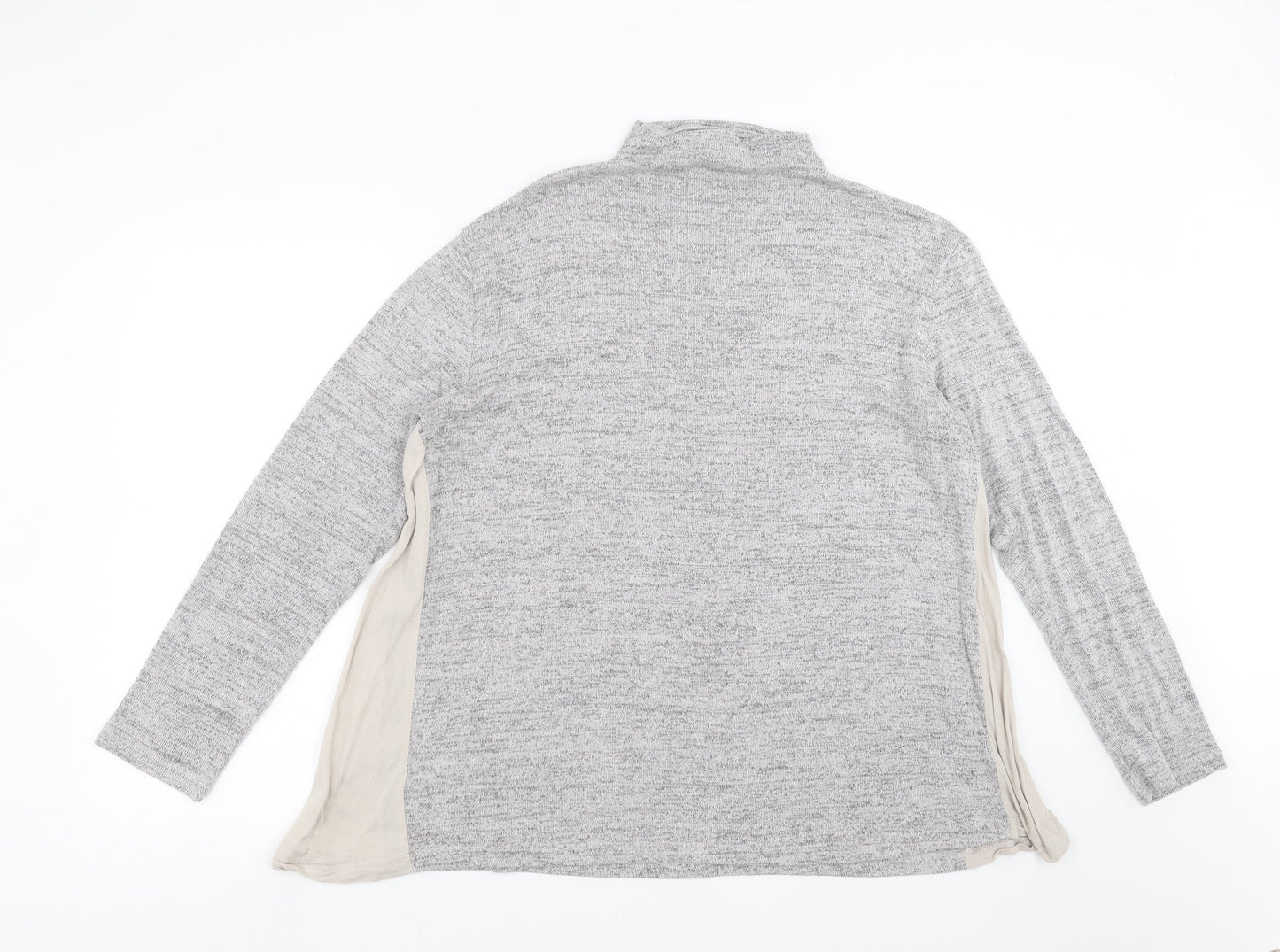 NEXT Womens Grey  Knit Pullover Jumper Size 18  - side panel detail