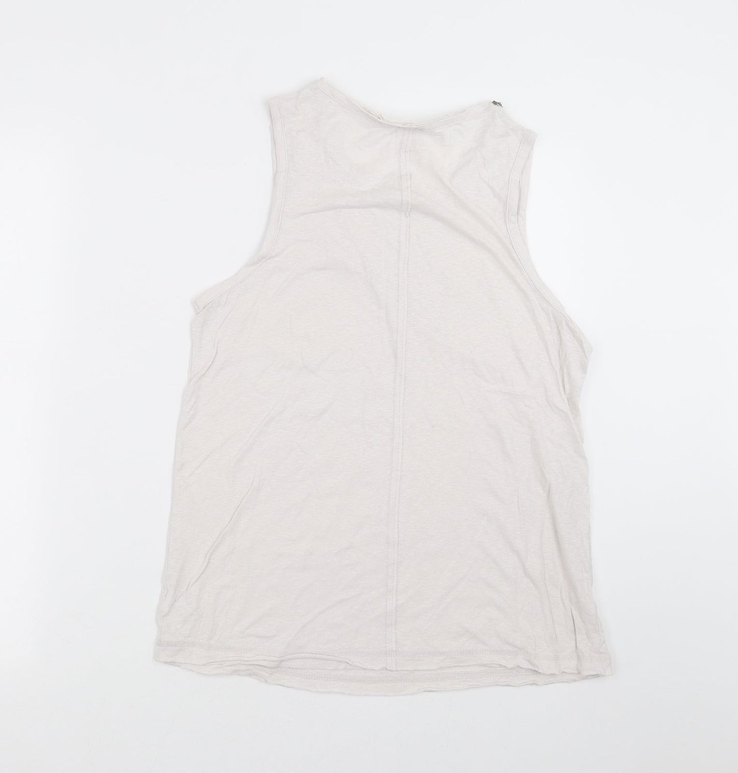 River Island Womens White   Basic Tank Size 12  - Off White