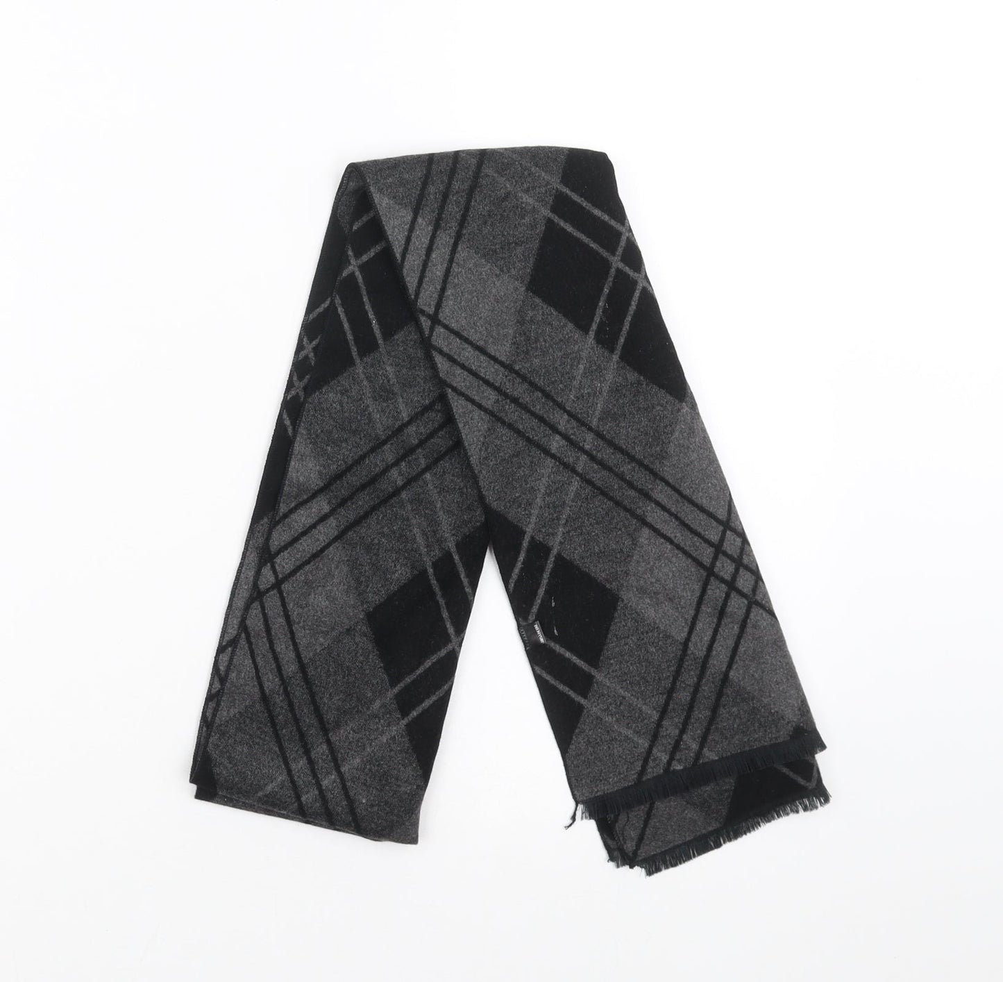 Preworn Womens Grey Geometric   Scarf