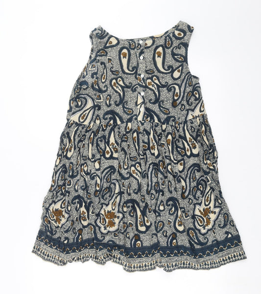 River Island Womens Blue Paisley  Basic Blouse Size 6