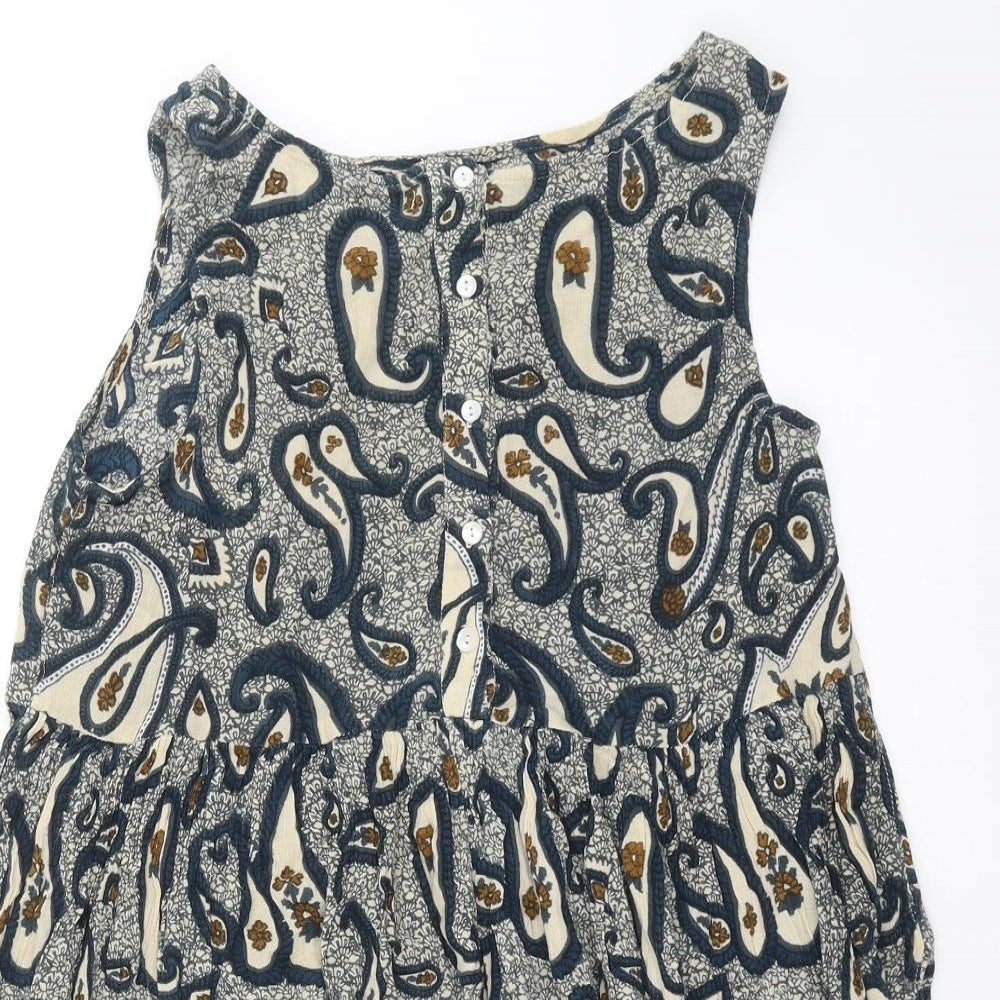 River Island Womens Blue Paisley  Basic Blouse Size 6