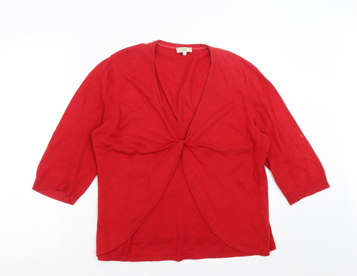 Country Casuals Womens Red  Knit Pullover Jumper Size L