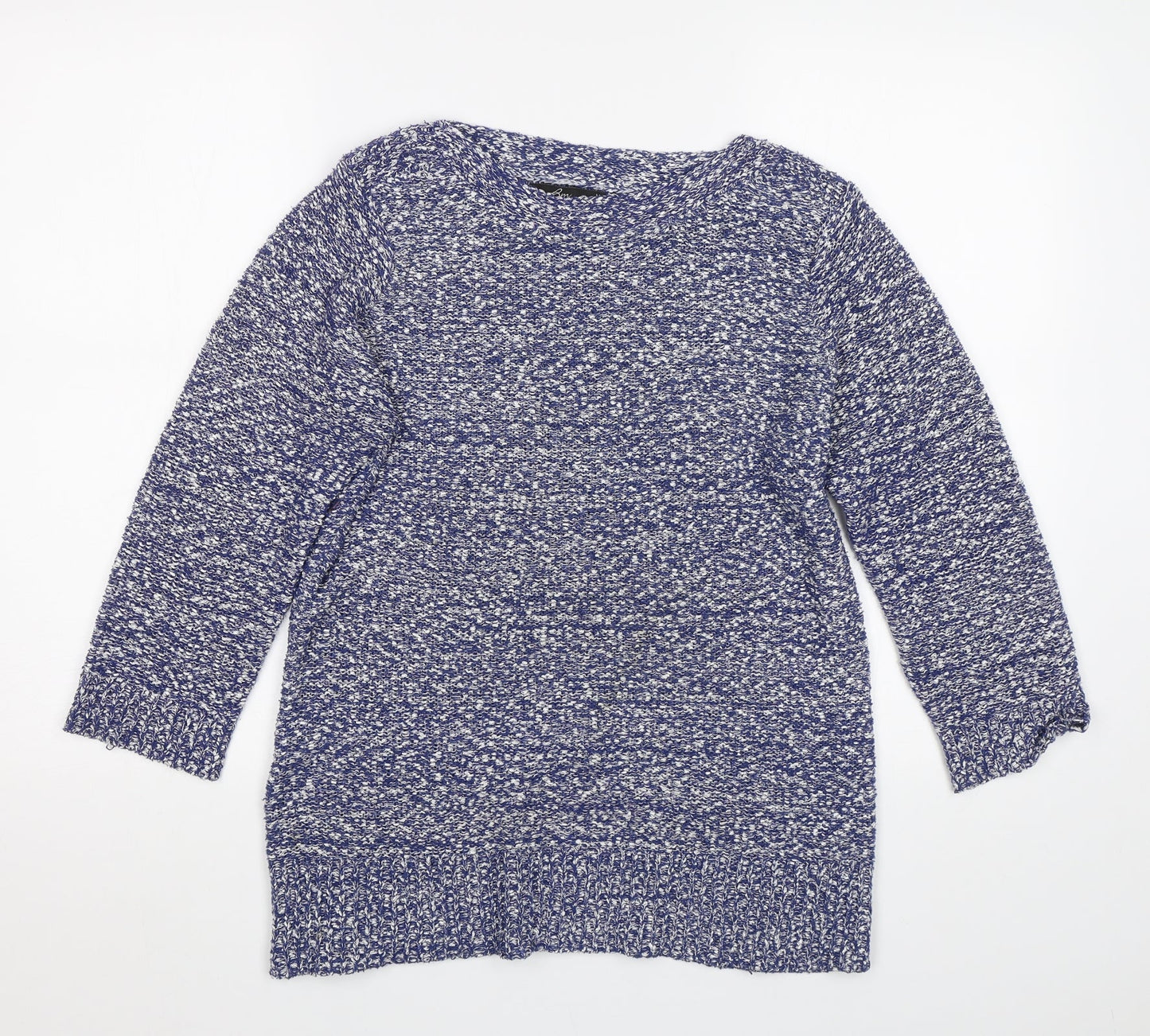 BM Collection Womens Blue   Pullover Jumper Size M