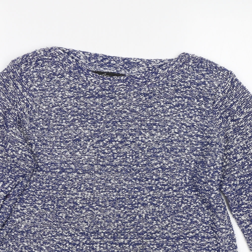 BM Collection Womens Blue   Pullover Jumper Size M