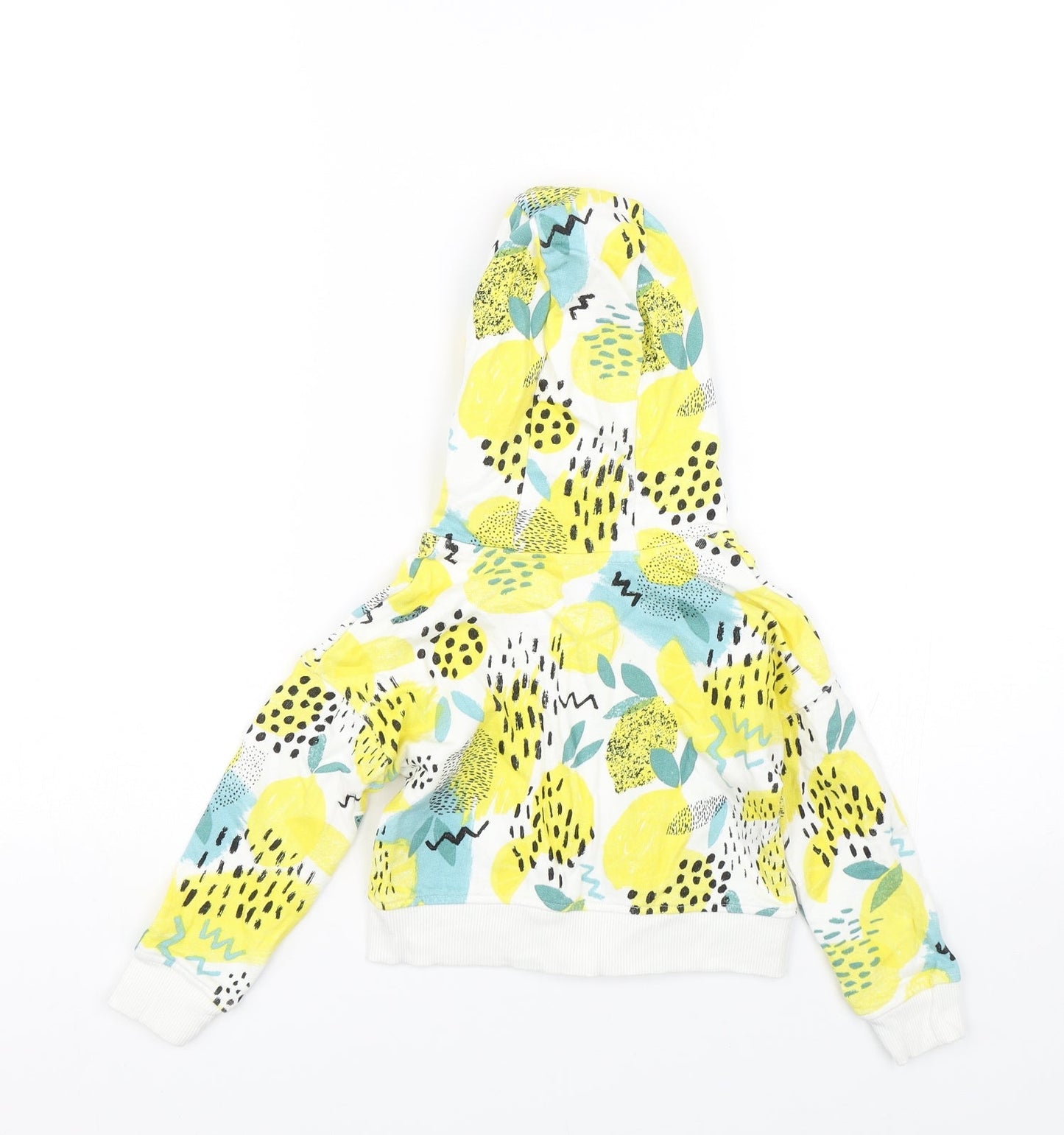 TU Girls Yellow Floral  Full Zip Hoodie Size 3 Years  - Lemons