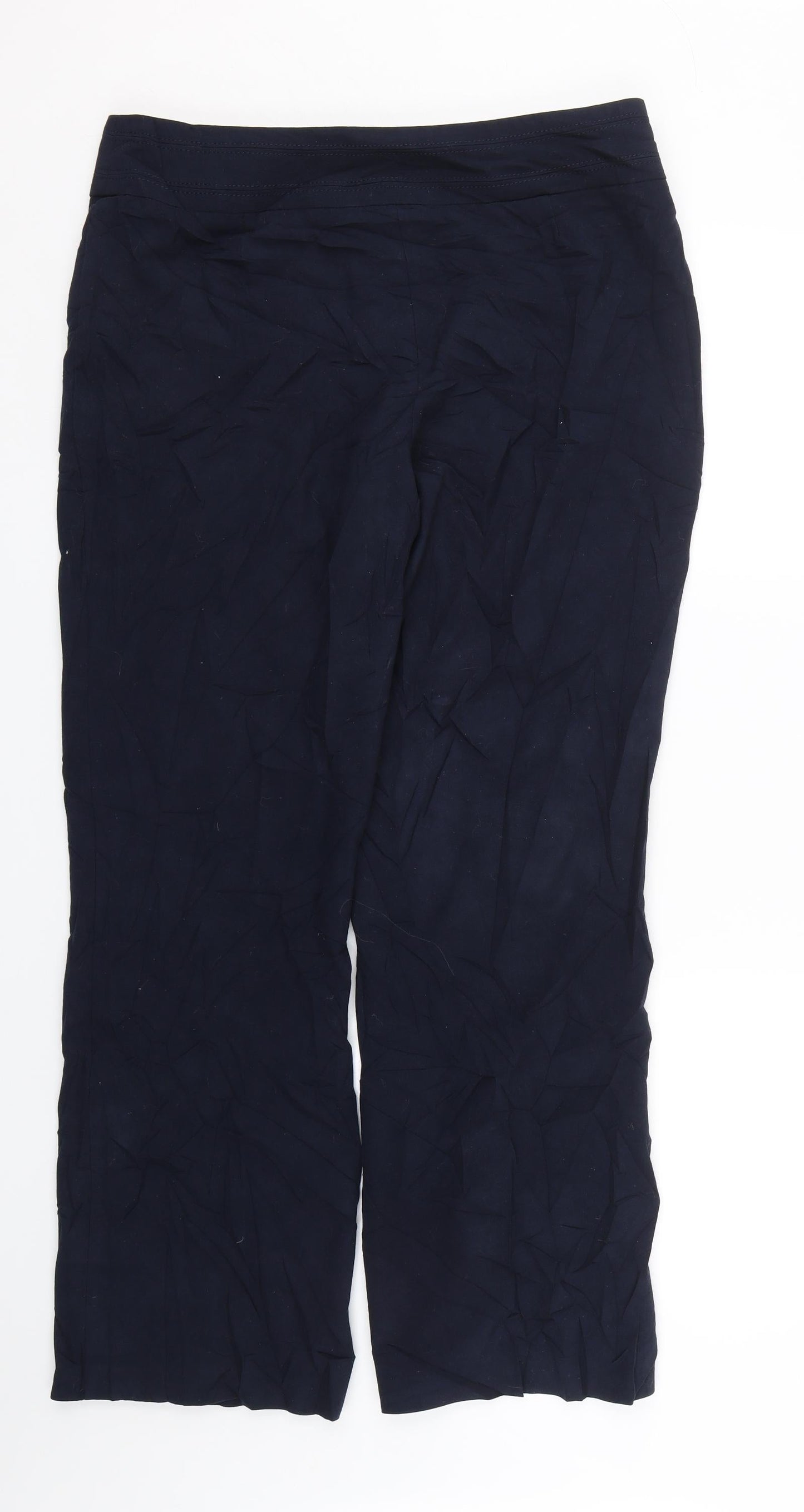 M&S Womens Blue   Trousers  Size 14 L27 in