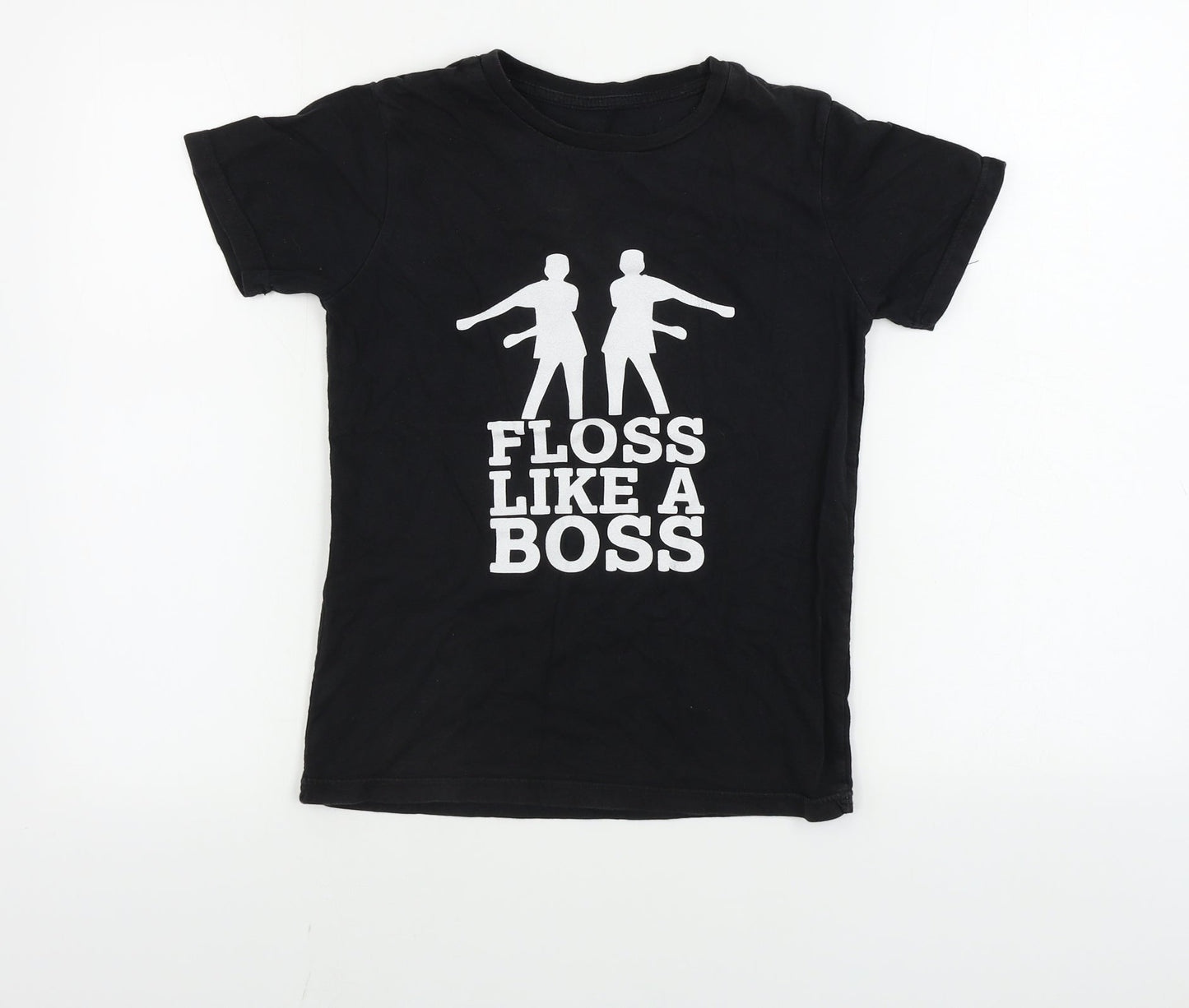 Preworn  Boys Black   Basic T-Shirt Size 9-10 Years