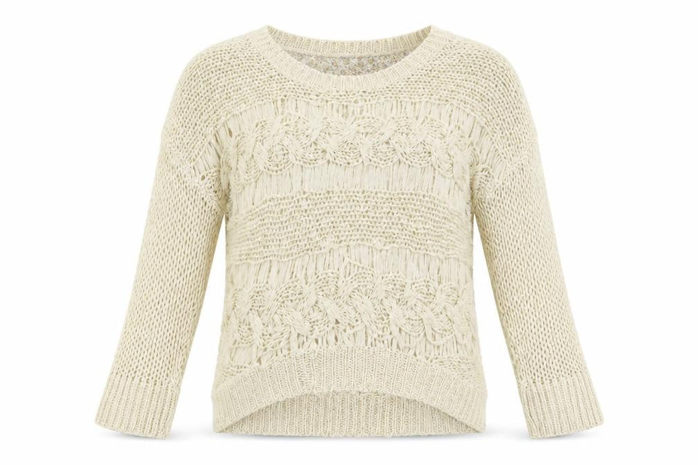 New Look  Womens Beige Floral  Pullover Jumper Size 8