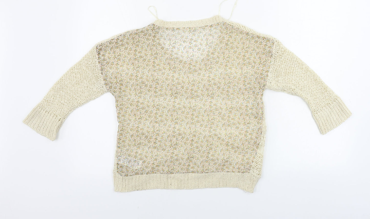 New Look  Womens Beige Floral  Pullover Jumper Size 8
