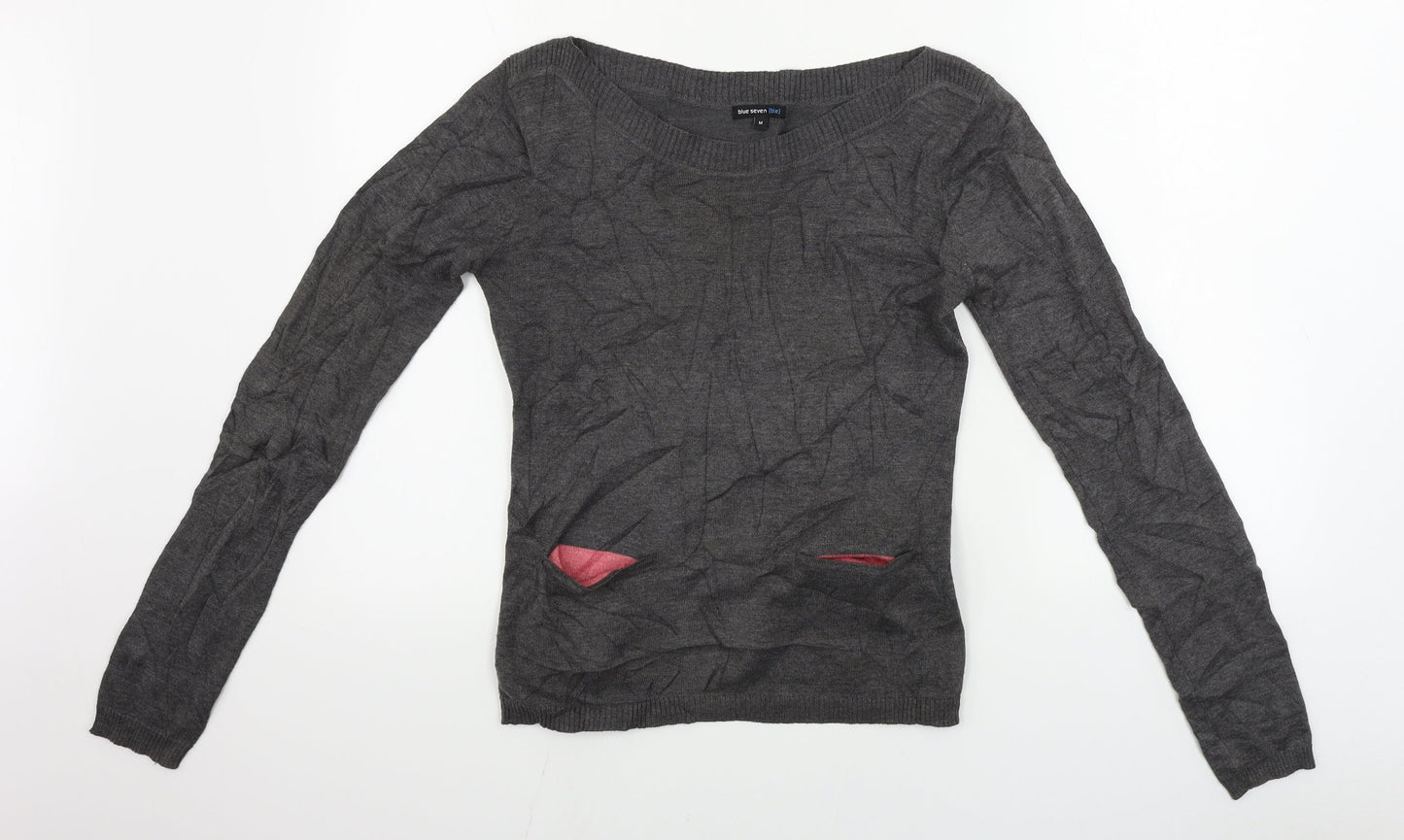 Blue Seven  Womens Grey   Pullover Jumper Size M
