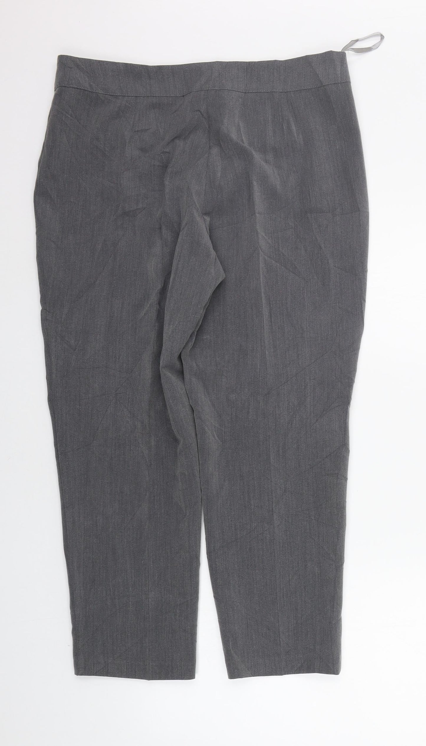 Classic Womens Grey   Cropped Trousers Size 14 L34 in