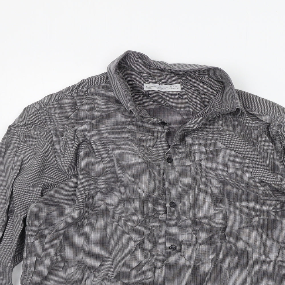 Cedar Wood State Mens Grey    Button-Up Size 15.5