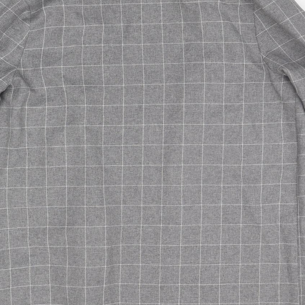 Primark Womens Grey Check  Cardigan Jumper Size 10