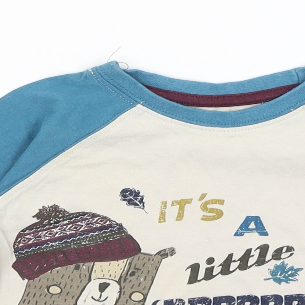 Matalan Baby Grey   Basic T-Shirt Size 6-9 Months  - It's A Little Brrrr