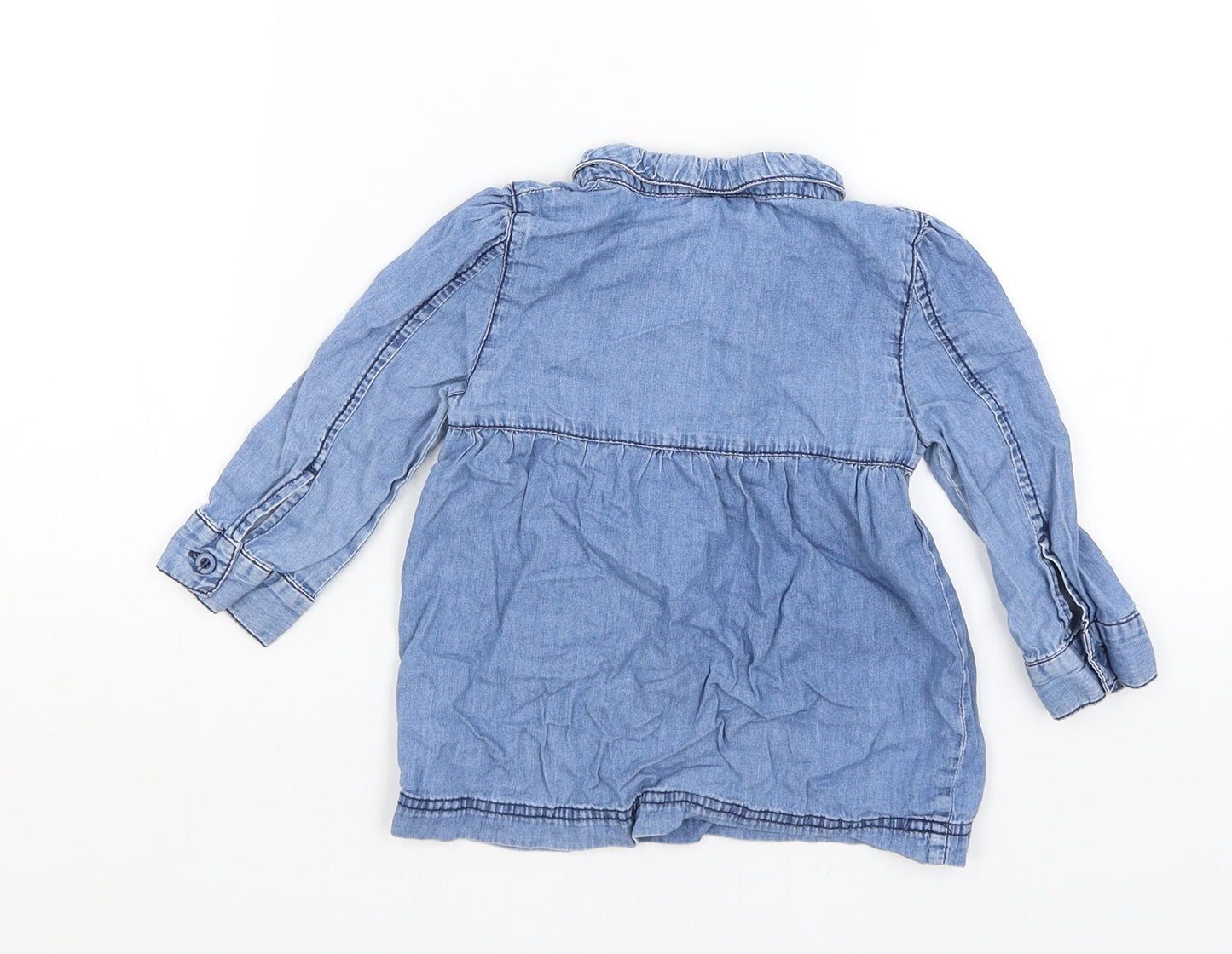 Cherokee Baby Blue   Shirt Dress  Size 12-18 Months