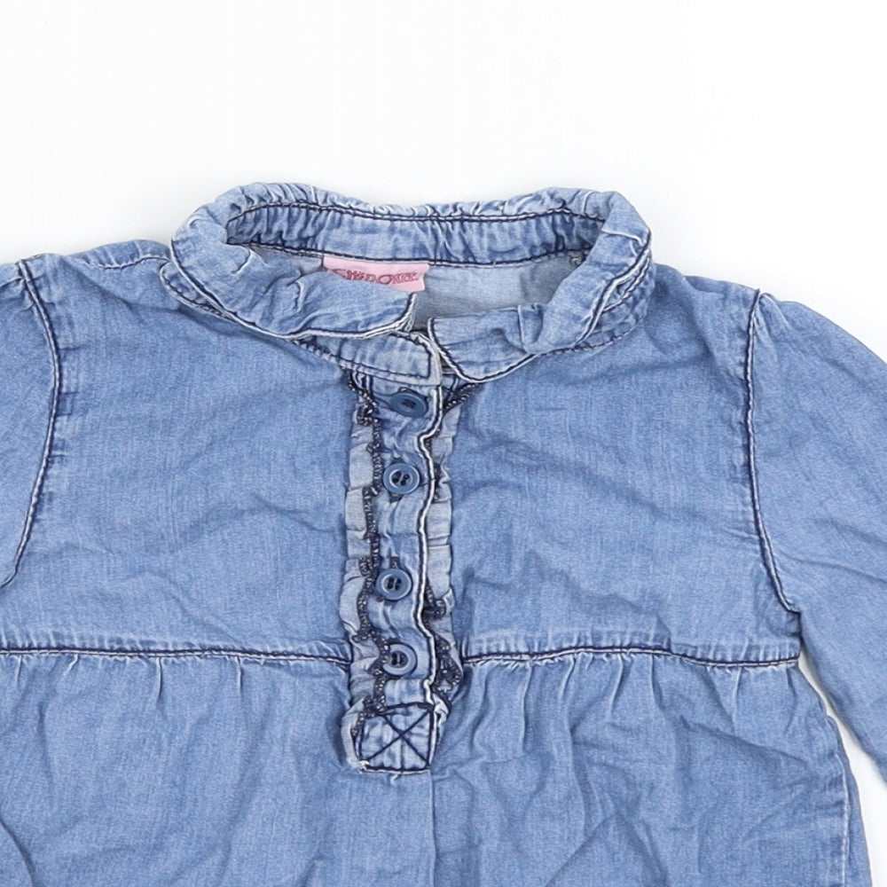 Cherokee Baby Blue   Shirt Dress  Size 12-18 Months
