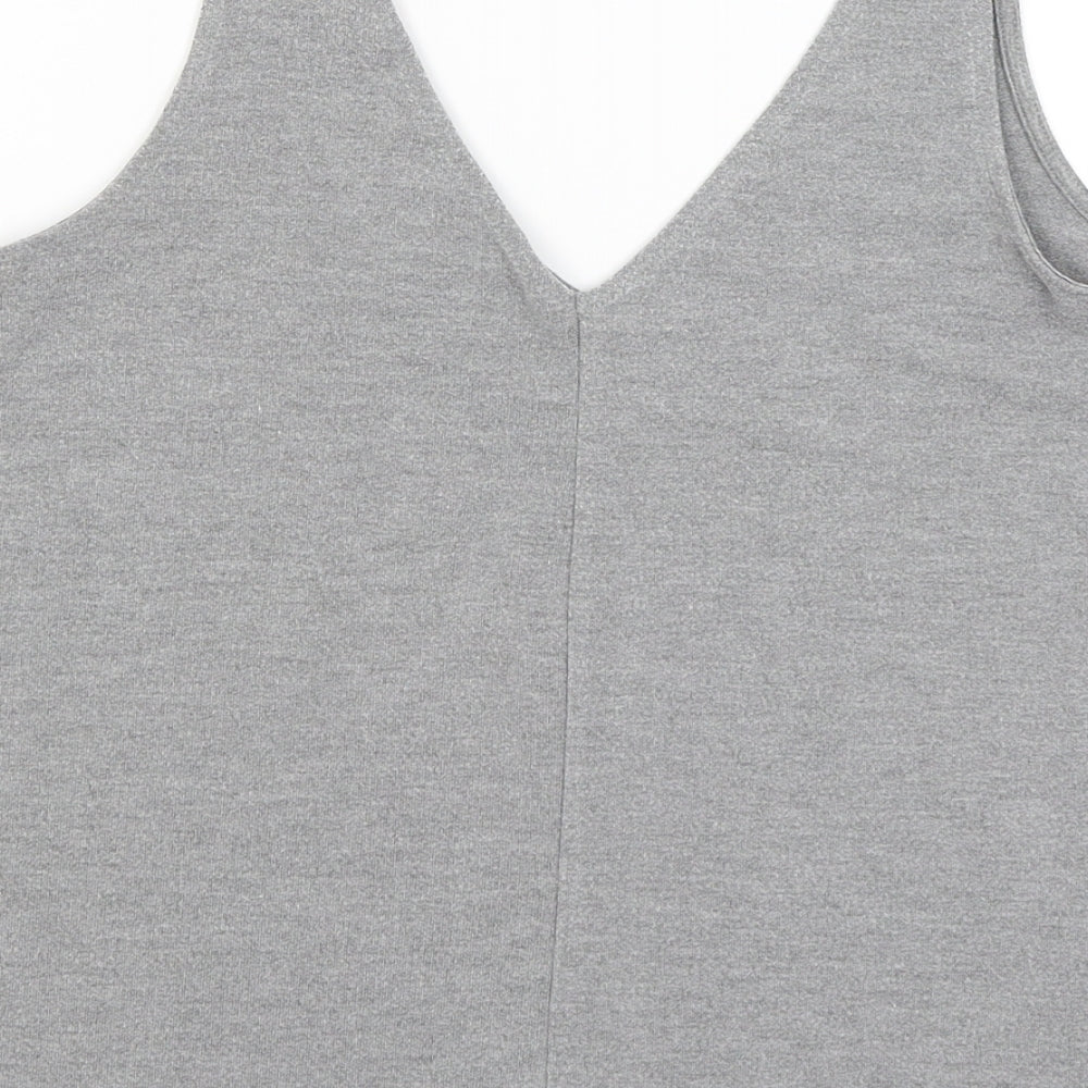 Topshop Womens Grey   Basic Tank Size 8