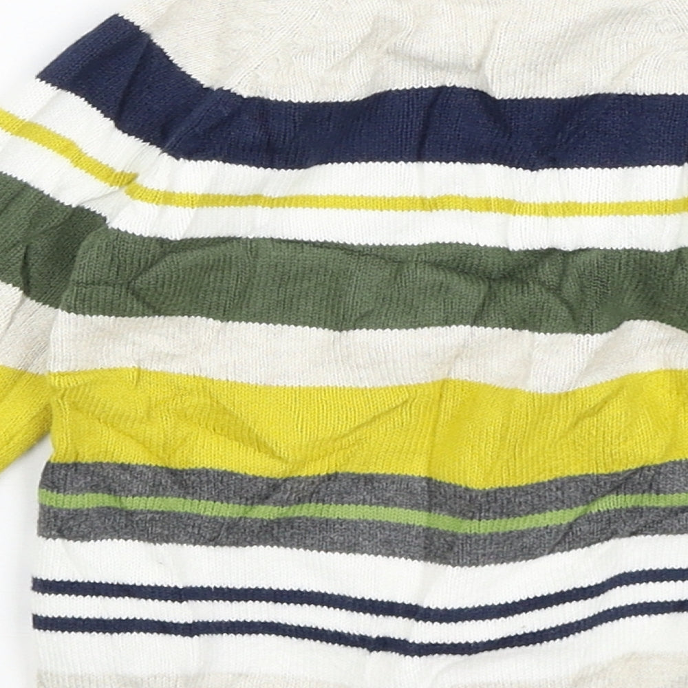 H&M Baby White Striped  Pullover Jumper Size 9-12 Months