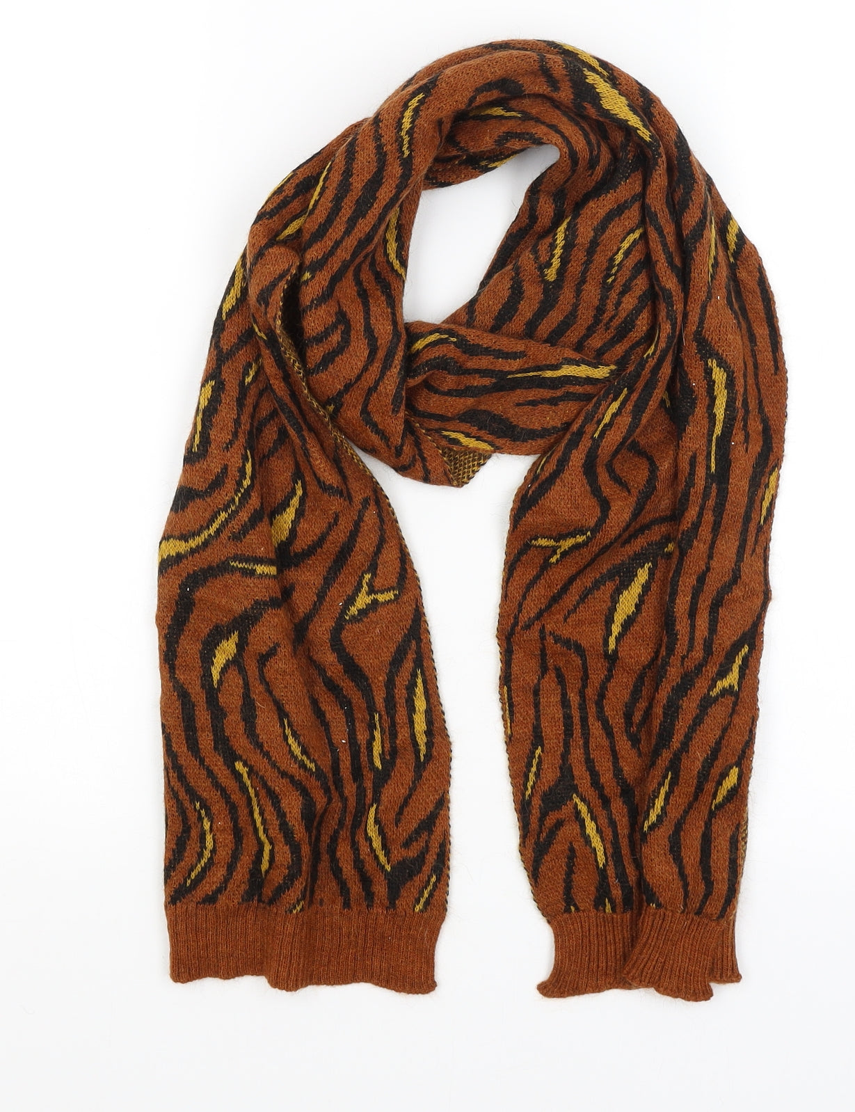United Colours of Benneton Womens Orange Animal Print   Scarf