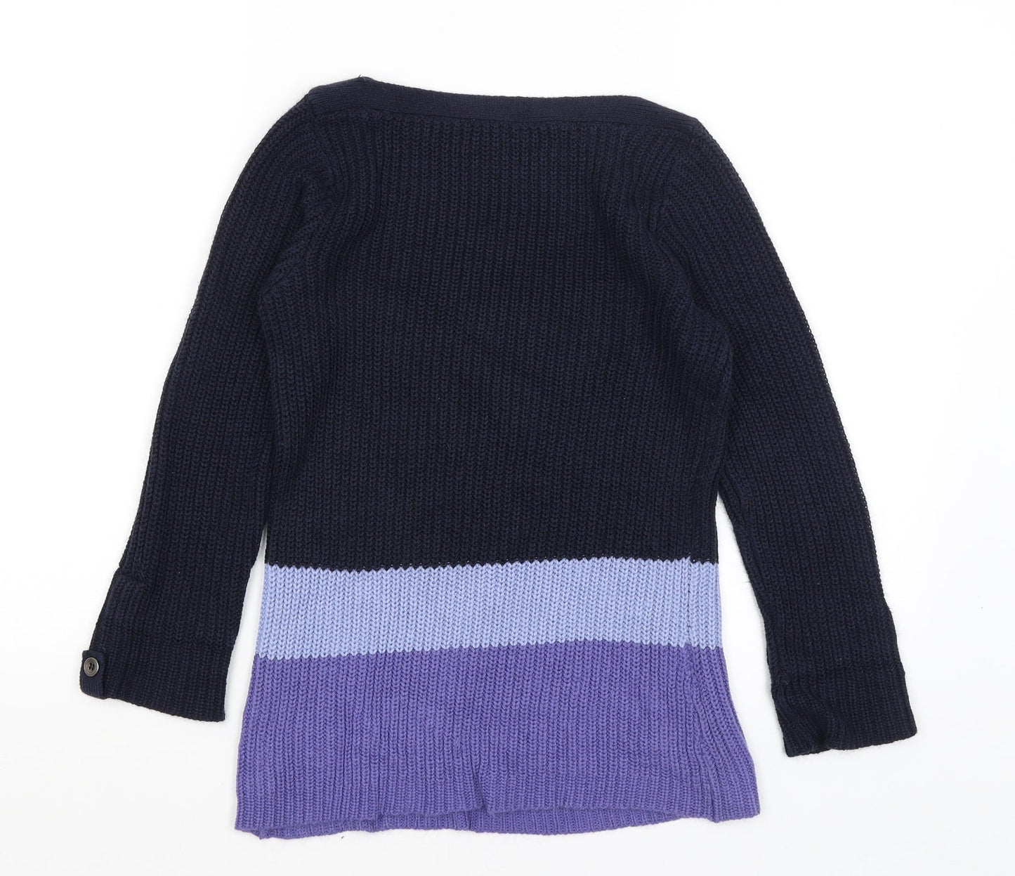 BHS Womens Blue Striped  Pullover Jumper Size 10