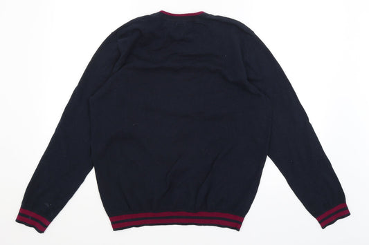 M&Co Mens Blue   Pullover Jumper Size M