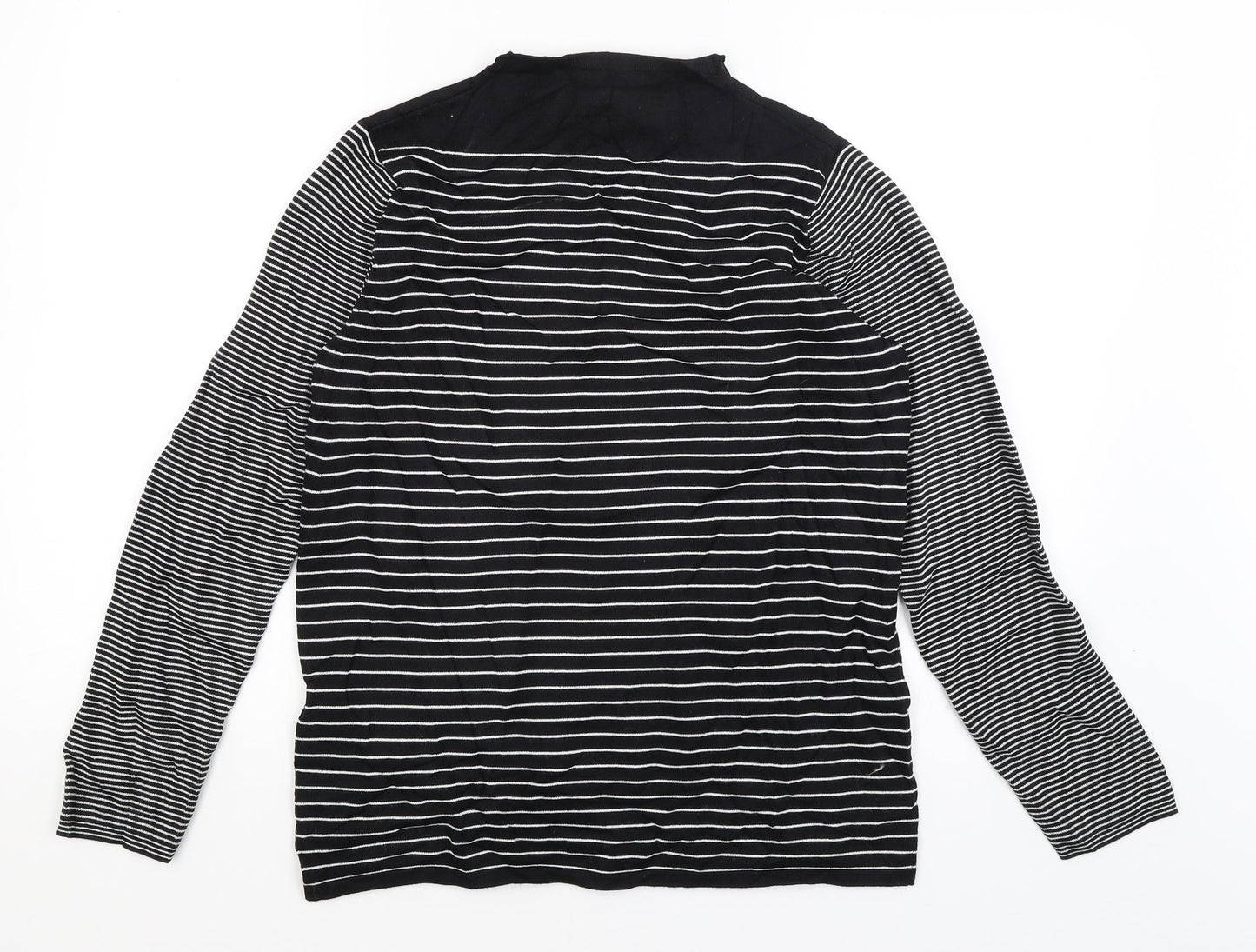 Very Womens Black Striped  Pullover Jumper Size 16