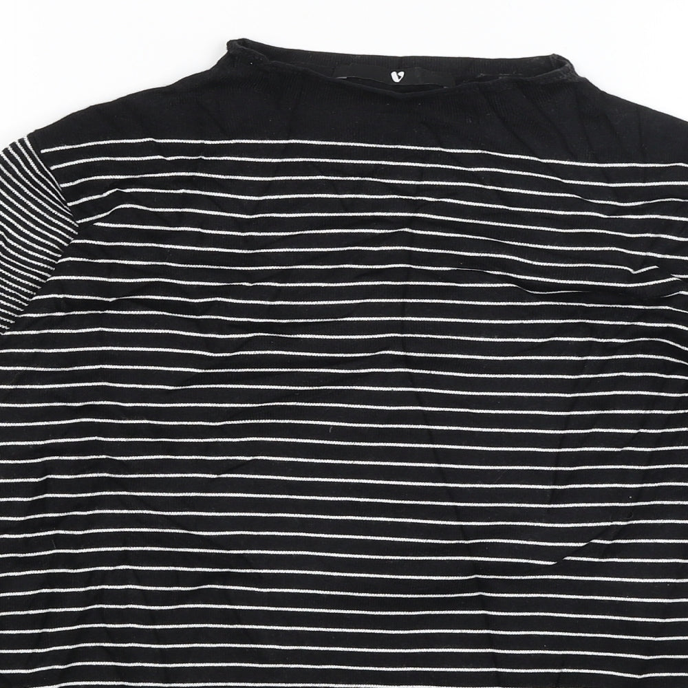 Very Womens Black Striped  Pullover Jumper Size 16