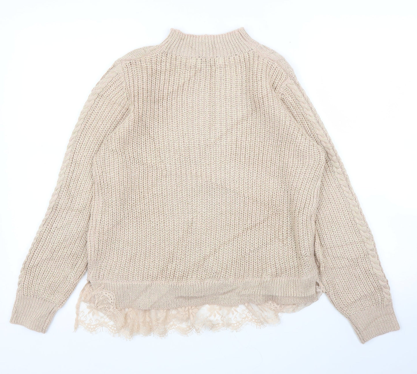 Very Womens Pink  Lace Pullover Jumper Size 12