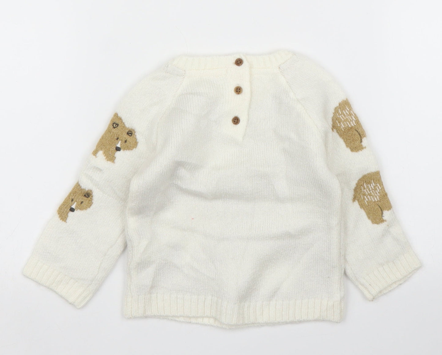 M&S Baby Ivory   Pullover Jumper Size 3-6 Months