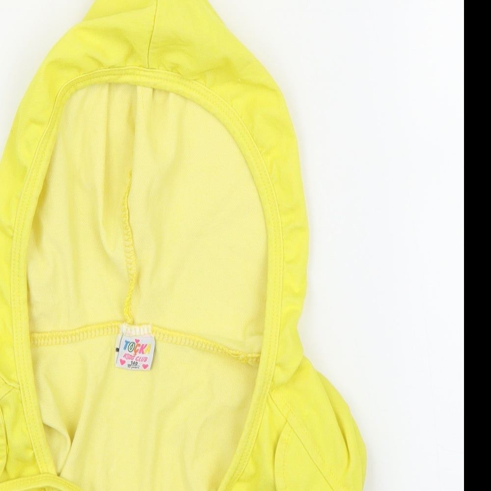 Tocka Girls Yellow   Wrap Hoodie Size 10 Years