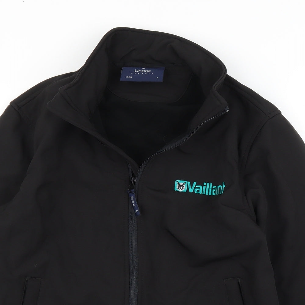 Uneek Womens Black   Full Zip Jumper Size S