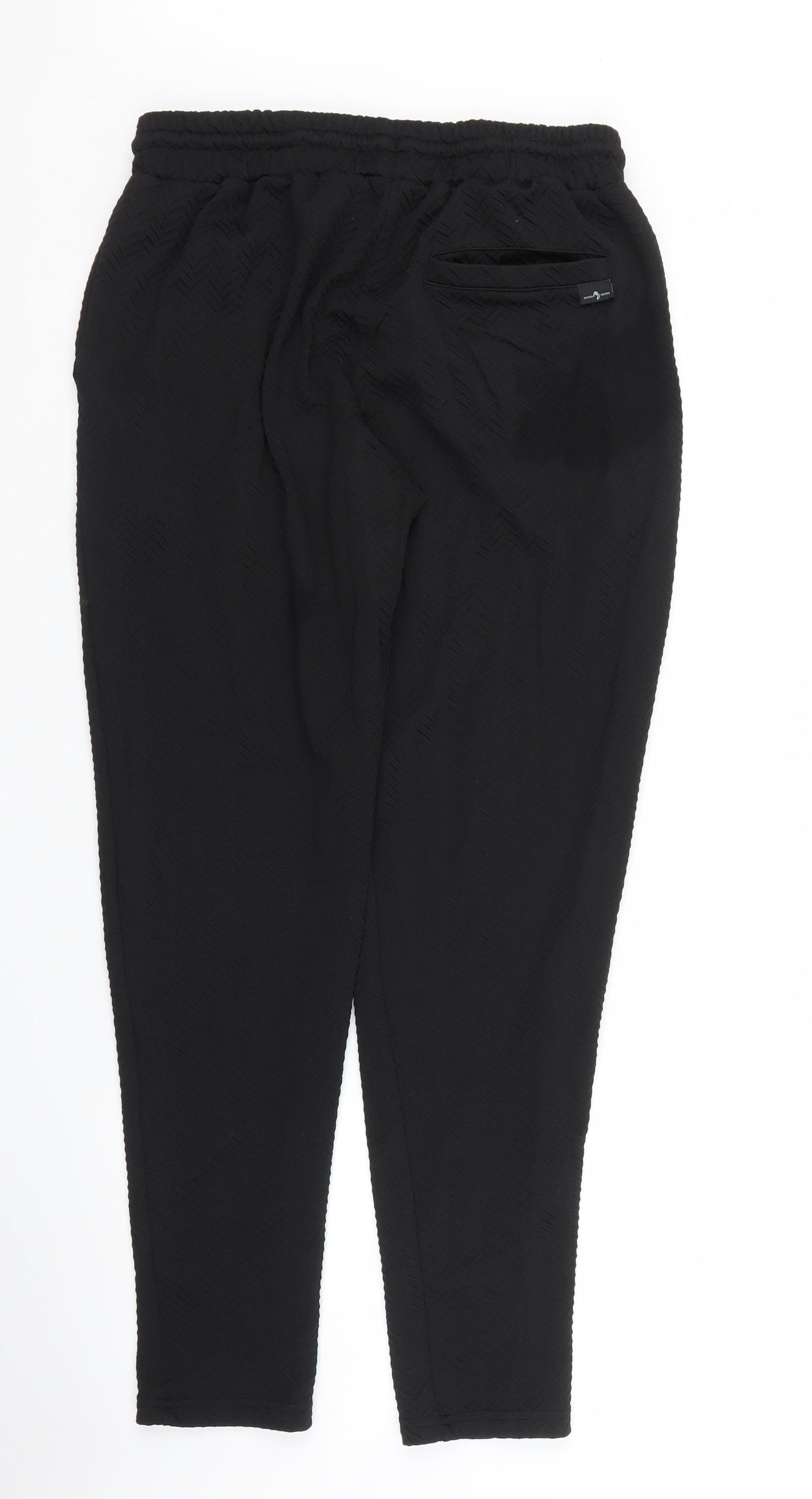 River Island Womens Black Herringbone  Carrot Trousers Size S L28 in