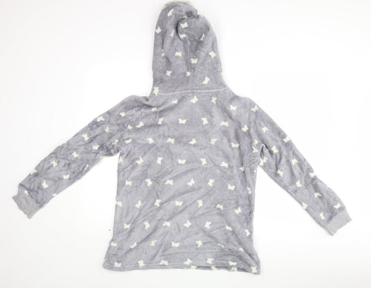M&Co Womens Grey Polka Dot  Top Robe Size 12