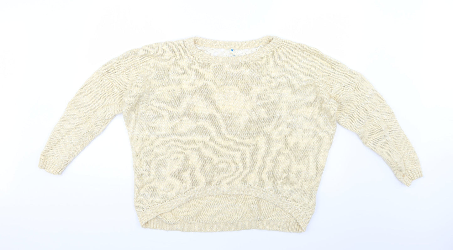 blue vanilla Womens Beige   Pullover Jumper Size M