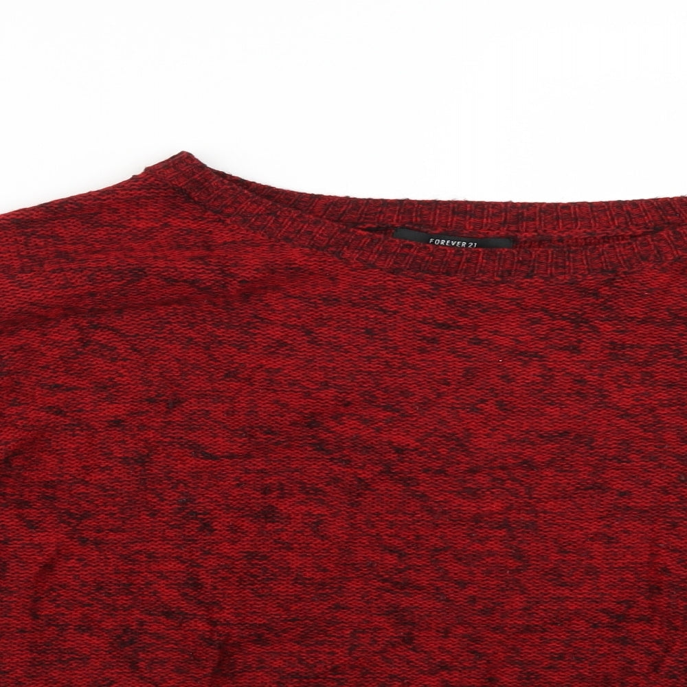 forever21 Womens Red   Pullover Jumper Size M