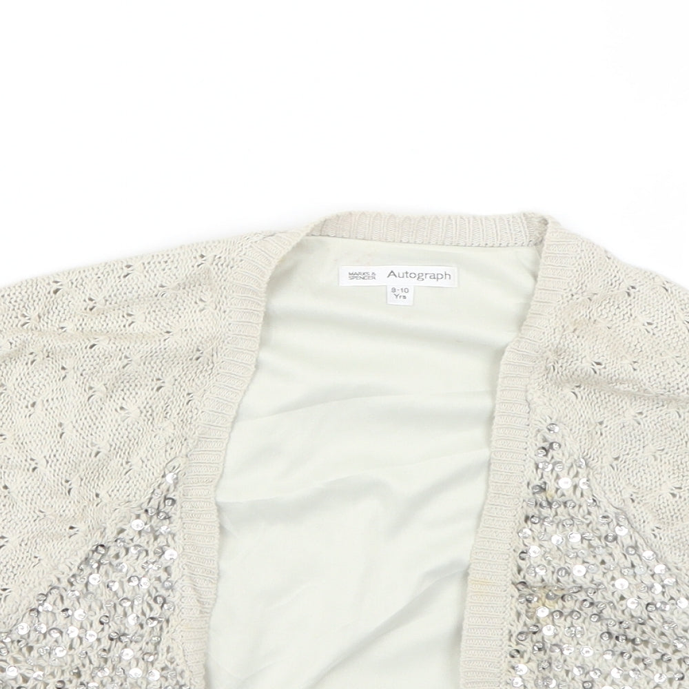 Autograph Girls Beige   Cape Jumper Size 9-10 Years