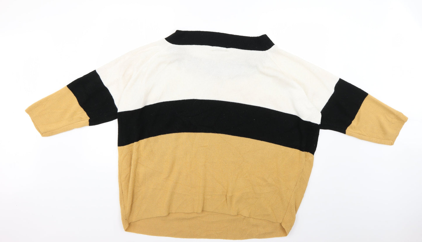 in the style  Womens Multicoloured Striped  Pullover Jumper Size 10